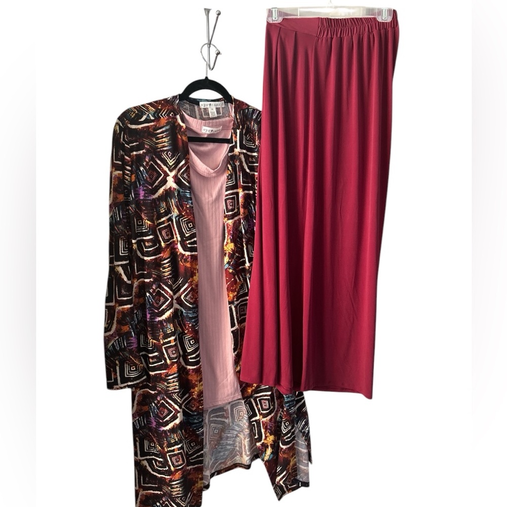 Three piece outfit up for sale.